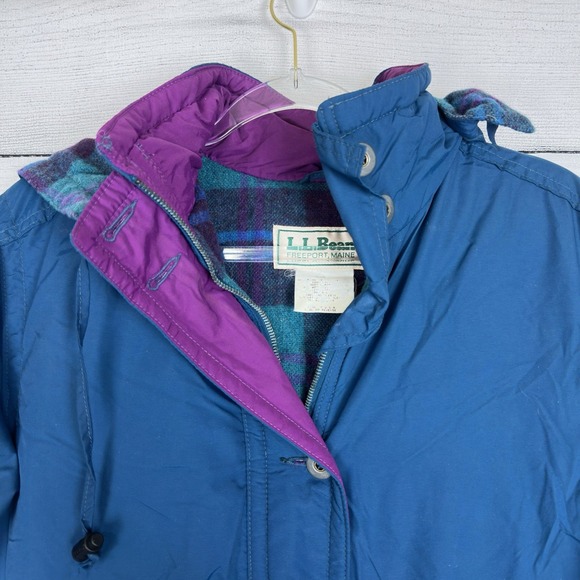 Vtg LL Bean 90s Jacket Womens Large Parka Coat Fleece Lined‎ Ski Outdoors Winter - Picture 3 of 9
